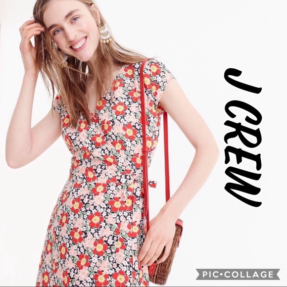 J. Crew Dresses & Skirts - J Crew | Floral Wrap Midi Dress